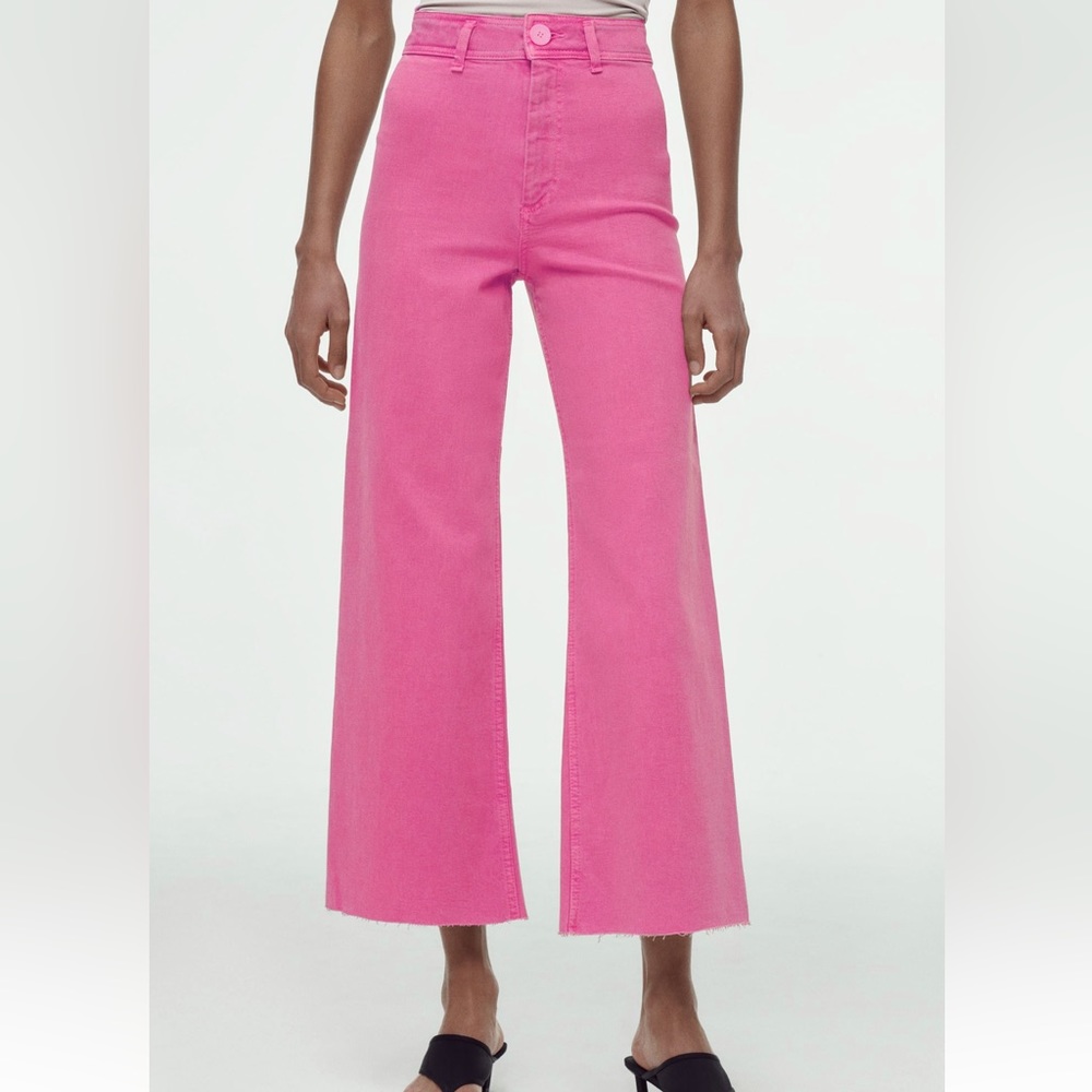 Zara high waisted sailor straight jeans